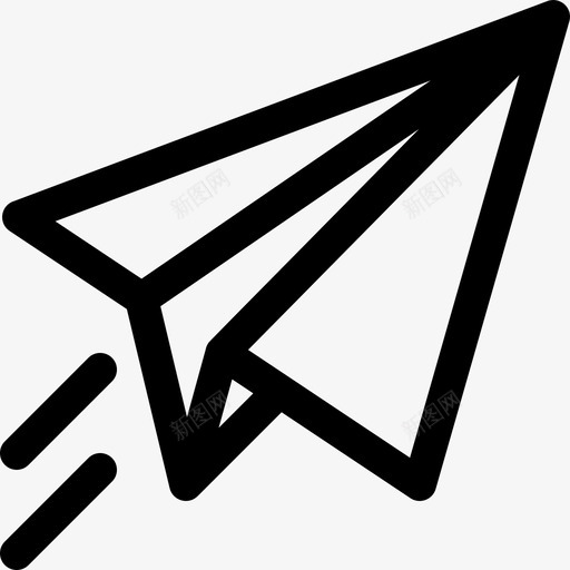 纸飞机邮件5直线图标svg_新图网 https://ixintu.com 直线 纸飞机 邮件5
