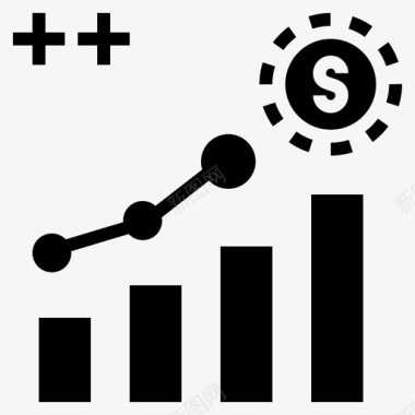 利润条形图收益图标图标