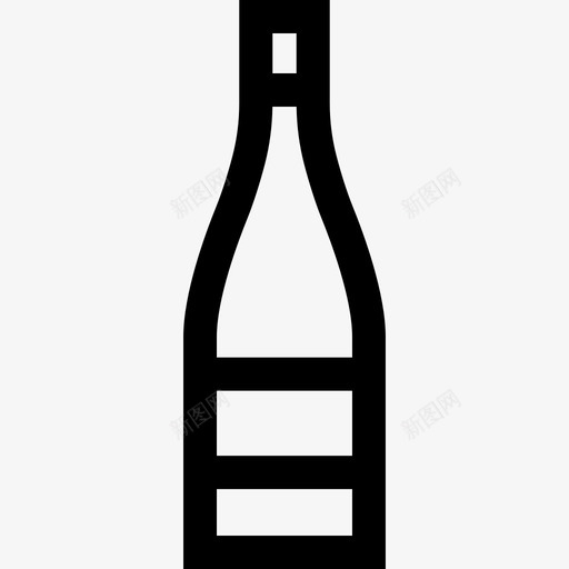 酒瓶圣诞装饰品4线状图标svg_新图网 https://ixintu.com 圣诞装饰品4 线状 酒瓶