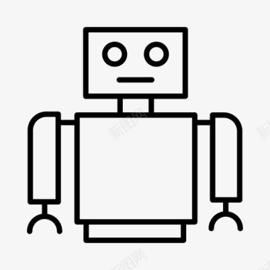 机器人反乌托邦未来图标图标