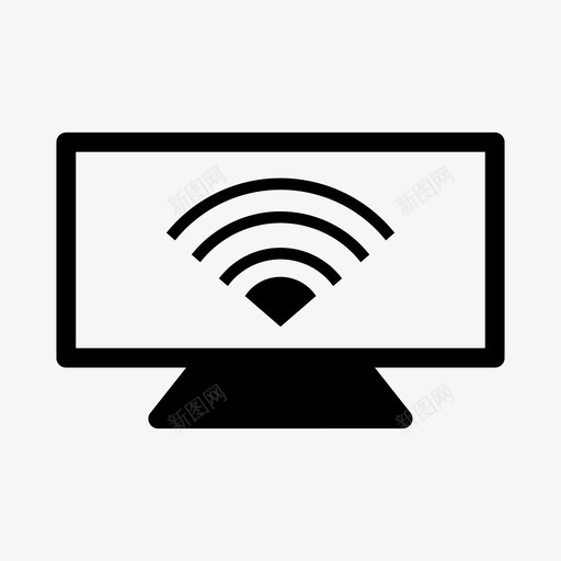 wifi电脑连接图标svg_新图网 https://ixintu.com wifi 互联网 无线 电脑 连接