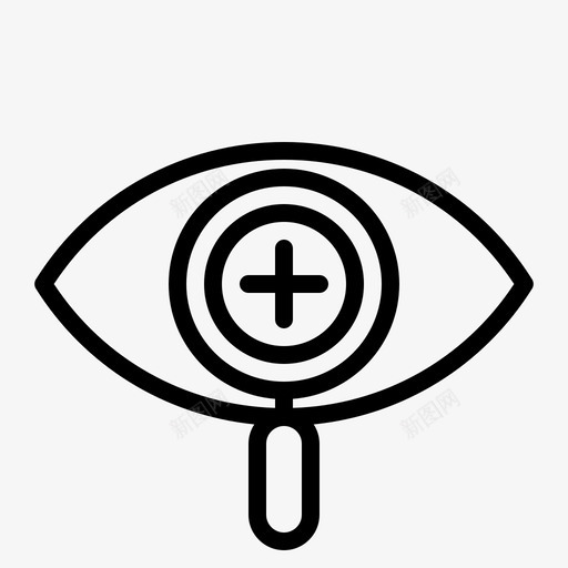 目标搜索眼睛观察图标svg_新图网 https://ixintu.com 搜索引擎优化营销 目标搜索 眼睛 缩放 观察