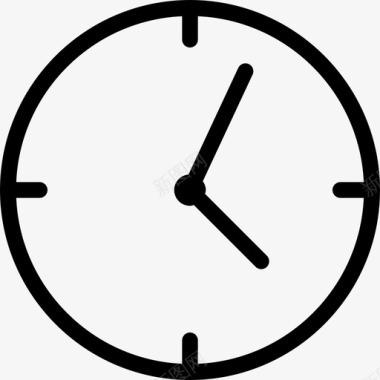 时钟时间日历线性图标图标
