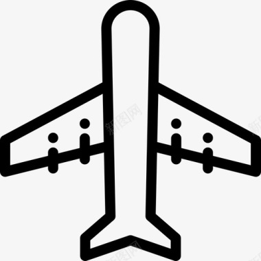 飞机航空9直线图标图标