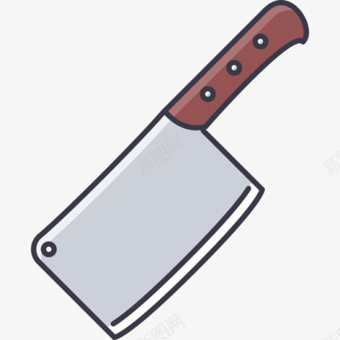 切肉刀厨房30彩色图标图标