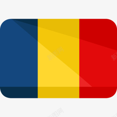 罗马尼亚国旗5平坦图标图标