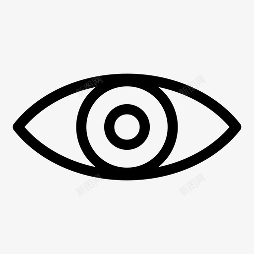 眼睛视图用户界面图标svg_新图网 https://ixintu.com 用户界面 眼睛 视图