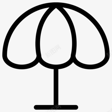 伞海滩盖图标图标