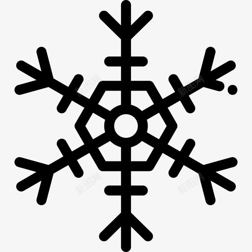 雪花冬季自然线性图标svg_新图网 https://ixintu.com 冬季自然 线性 雪花