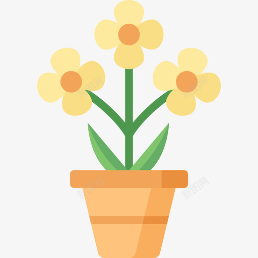 花卉室内植物平坦图标svg_新图网 https://ixintu.com 室内植物 平坦 花卉