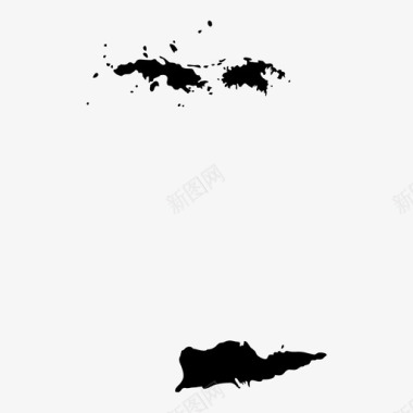 维尔京群岛加勒比海地理图标图标