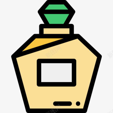 香水奢侈品商店8线性颜色图标图标