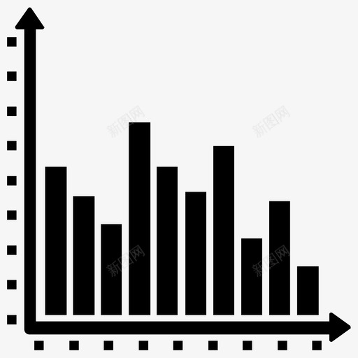 直方图条形图图表应用程序图标svg_新图网 https://ixintu.com 业务数据图和图表字形图标 图形表示 图表应用程序 条形图 柱状图 直方图 相对频率