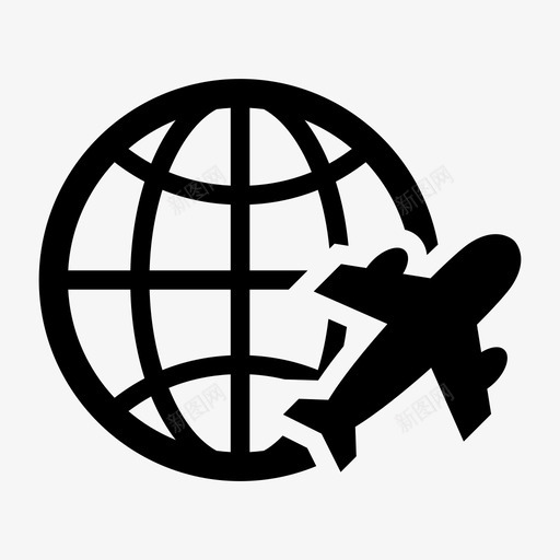 旅行飞行环球图标svg_新图网 https://ixintu.com 世界 旅行 环球 酒店 飞机 飞行