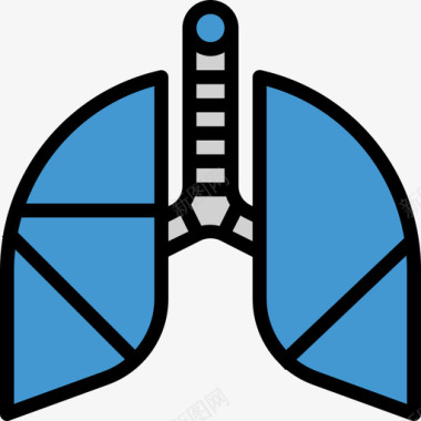 肺医学78线性颜色图标图标