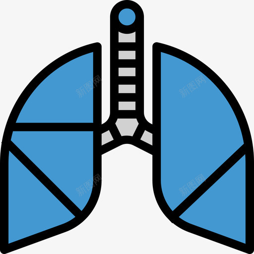 肺医学78线性颜色图标svg_新图网 https://ixintu.com 医学78 线性颜色 肺