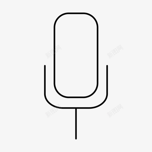 麦克风响亮声音图标svg_新图网 https://ixintu.com 响亮 声音 界面和网络图标线 麦克风
