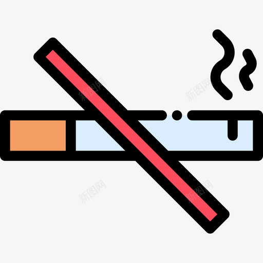 禁止吸烟医院2号直线颜色图标svg_新图网 https://ixintu.com 医院2号 直线颜色 禁止吸烟