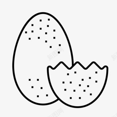 鹅蛋肉和蛋图标图标