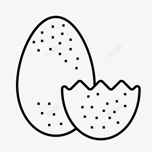 鹅蛋肉和蛋图标svg_新图网 https://ixintu.com 肉和蛋 鹅蛋