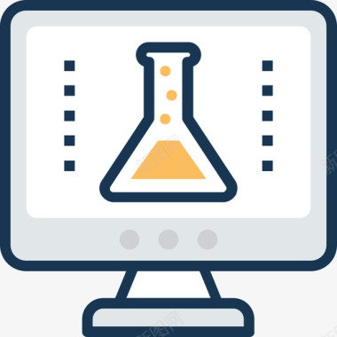 实验室科学技术8线性颜色图标图标