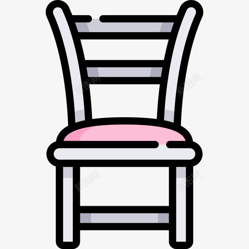 椅子婚礼72线性颜色图标svg_新图网 https://ixintu.com 婚礼72 椅子 线性颜色