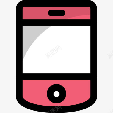 智能手机数字营销40线性颜色图标图标
