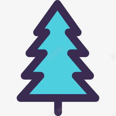 树自然34线形颜色蓝色图标图标