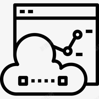 云计算商业160线性图标图标