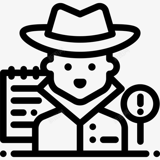 侦探职业和工作5直系图标svg_新图网 https://ixintu.com 侦探 直系 职业和工作5