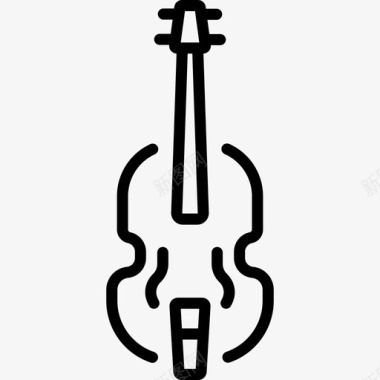 小提琴风景艺术9线性图标图标