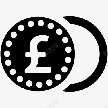英镑硬币镍货币图标图标