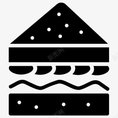 三明治俱乐部三明治食物字形标图标图标