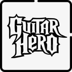 吉他视频吉他英雄视频游戏标志3线性图标高清图片