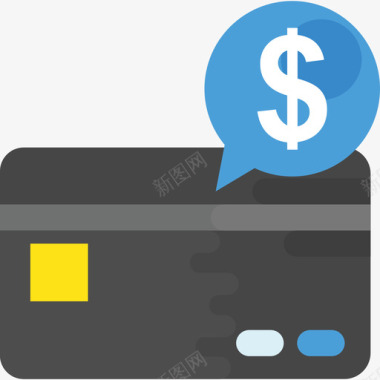 信用卡购物和商务21持平图标图标