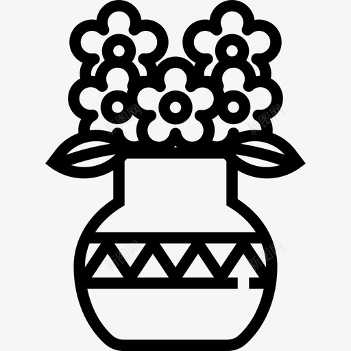 花卉家居装饰2线状图标svg_新图网 https://ixintu.com 家居装饰2 线状 花卉