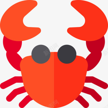 螃蟹食物63扁平图标图标