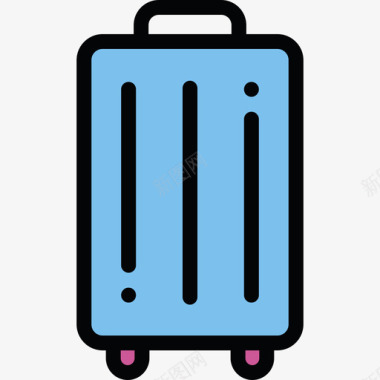 旅行箱旅行204线性颜色图标图标
