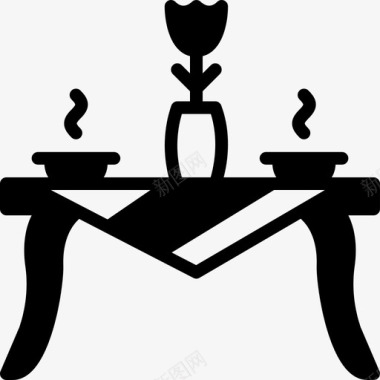 咖啡桌家具家用3实心图标图标