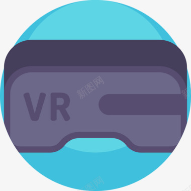 虚拟现实游戏18平面图标图标