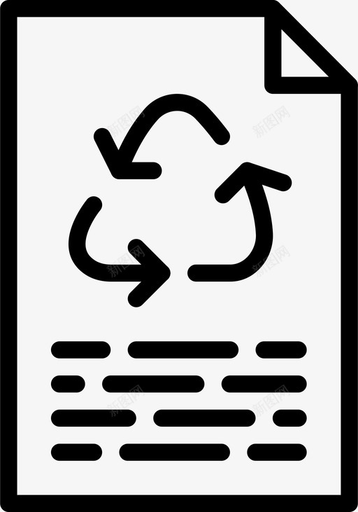 回收纸生态绿色图标svg_新图网 https://ixintu.com Pretycons生态概述 回收纸 星球 污染 生态 绿色