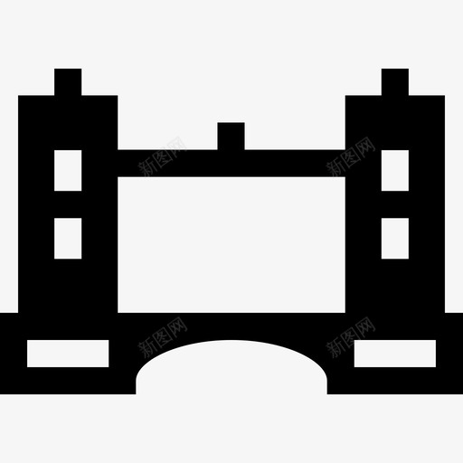 塔桥纪念碑16填充图标svg_新图网 https://ixintu.com 塔桥 填充 纪念碑16