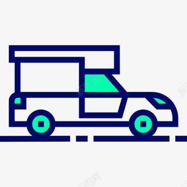 露营车46号运输车绿影图标图标