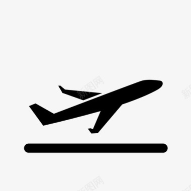 飞机起飞飞机航空图标图标