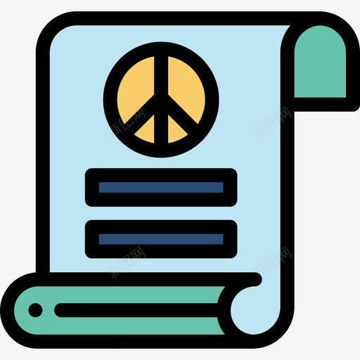 和平主义和平人权8线性色彩图标svg_新图网 https://ixintu.com 和平主义 和平人权8 线性色彩