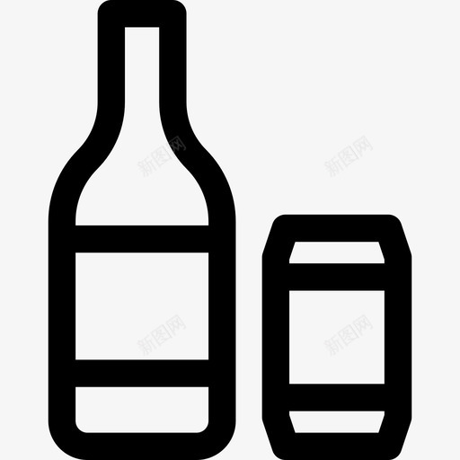 啤酒野营35直线型图标svg_新图网 https://ixintu.com 啤酒 直线型 野营35