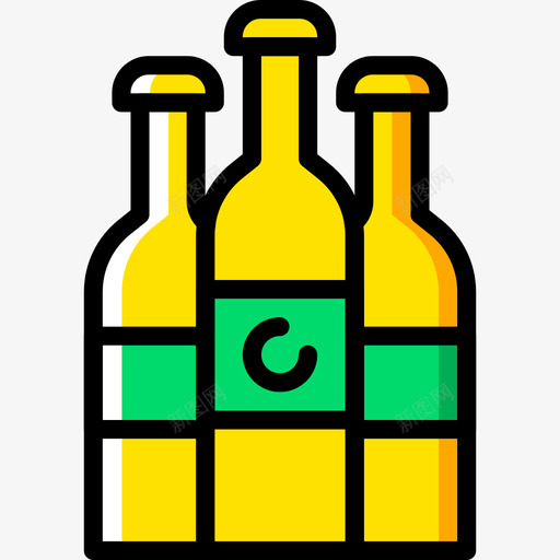 瓶子派对31黄色图标svg_新图网 https://ixintu.com 派对31 瓶子 黄色