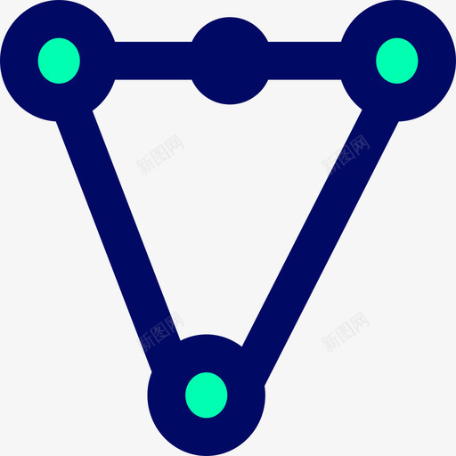 南方三角形空间63绿影图标svg_新图网 https://ixintu.com 南方三角形 空间63 绿影