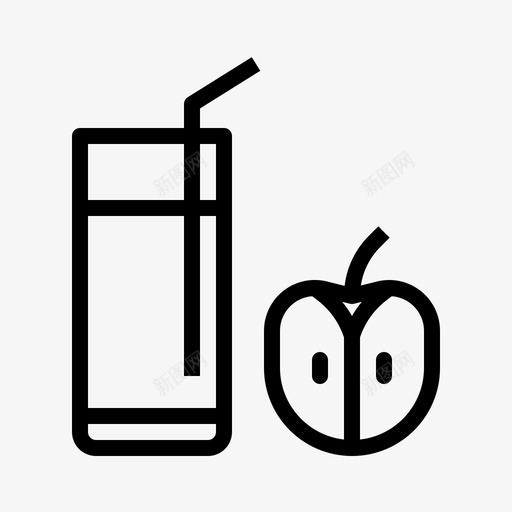 苹果汁饮料水果图标svg_新图网 https://ixintu.com 健康 水果 苹果汁 饮料 饮料概要