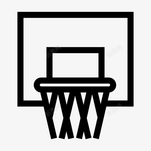 篮球圈篮球篮板图标svg_新图网 https://ixintu.com 篮球圈 篮球篮板